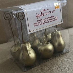 Kate Aspen Place Card Holders Gold Apple 6